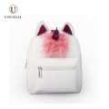 Custom logo unicore girls PU leather mini backpack for children